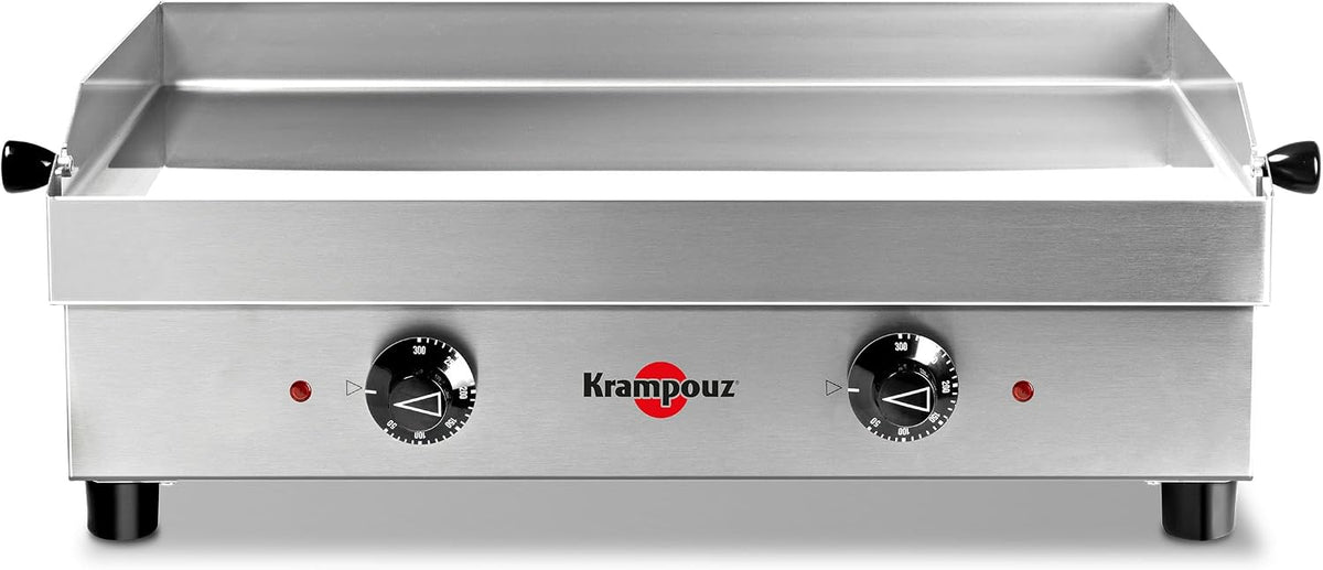 Krampouz Elektrische Grillpfannen, 54 x 33 cm, Silber, Elektrische Plancha SAMBA - Edelstahl-Grillplatte - 2500