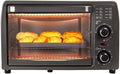 RKYRRKI Backofen, Schwarz/Silber, Toaster, Heißluft-Toaster mit automatischer Abschaltung, Mini-, einstellbare Leistung