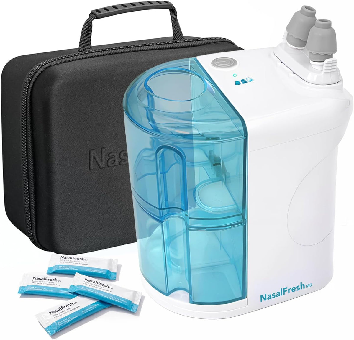 NASALFRESH MD Medizin & Erste Hilfe, Schwarz, Premium Bundle - Dual Powered Nasenbewässerungssystem