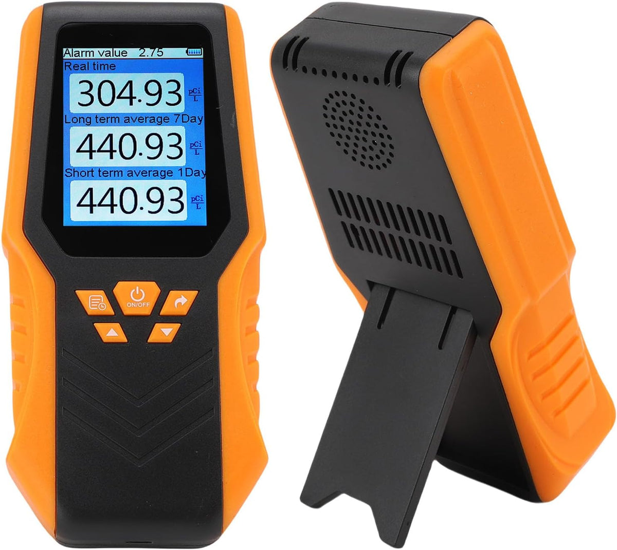 ciciglow Gasmelder, Schwarz, Radon -Detektor, Tragbares Radon -Testkit für Zuhause, Echtzeit Kurzfristig Durchschnittlich in PCI/L oder BQ/M³