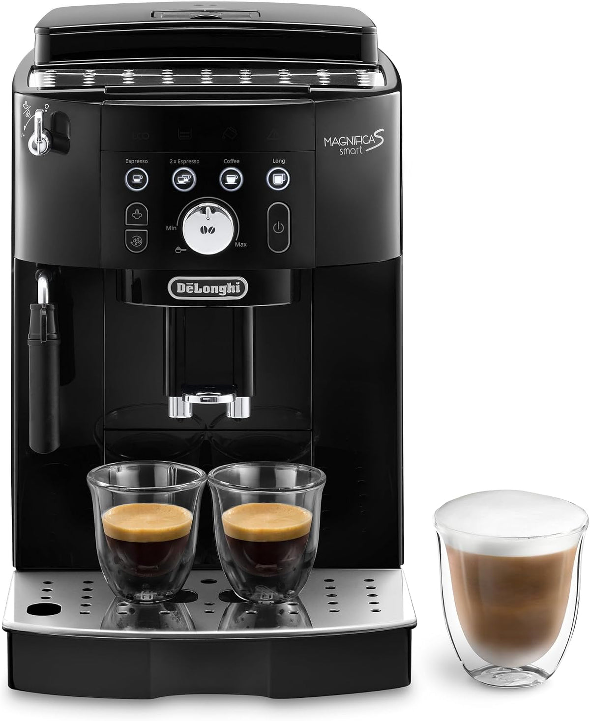 De'Longhi Kaffeevollautomat, Schwarz, Magnifica S Smart ECAM 230.13.B mit Milchaufschäumdüse für, Espresso-, 2-Tassen-Funktion