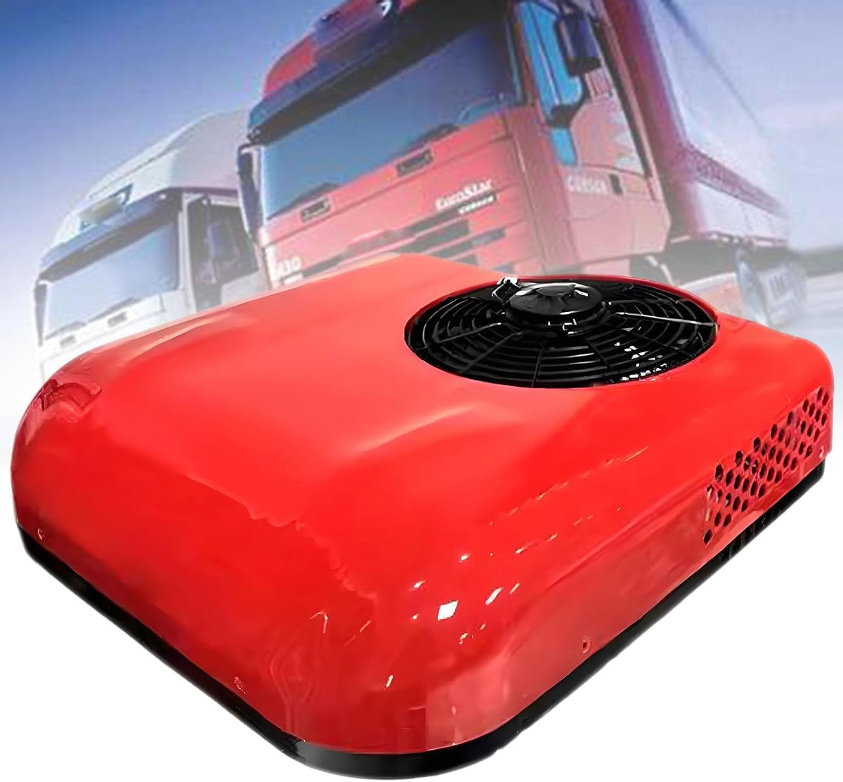 ExoticaBlend Mobiles Klimagerät, 850 W, 12 V, Rot, Wohnmobil-Klimaanlage mit Heizregister, Dachklimaanlage, All-in-One-Gerät
