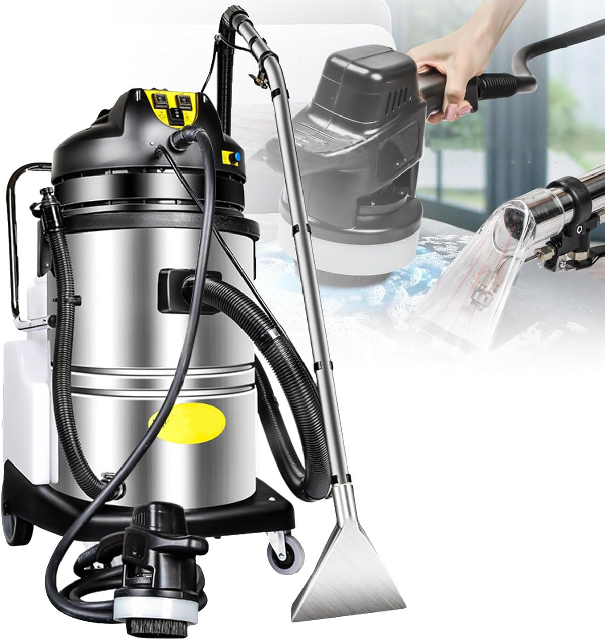 Sofa Teppichreinigungsmaschine, 1000 W, 40 l, Grau, Tiefenreiniger, Leistung für Teppiche, s und Vorhänge