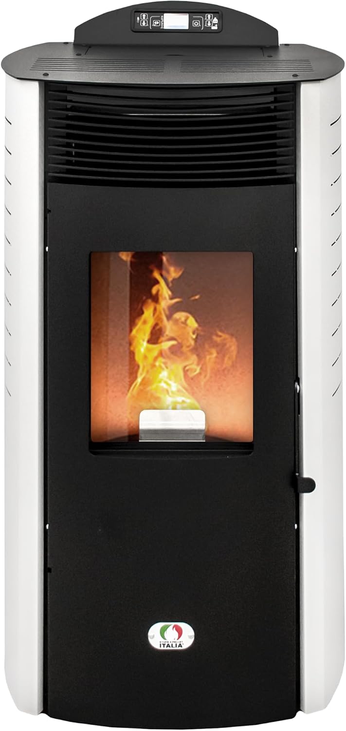 STUFE A PELLET ITALIA Öfen, 15 KW, Schwarz, Siberia Aria New WiFi