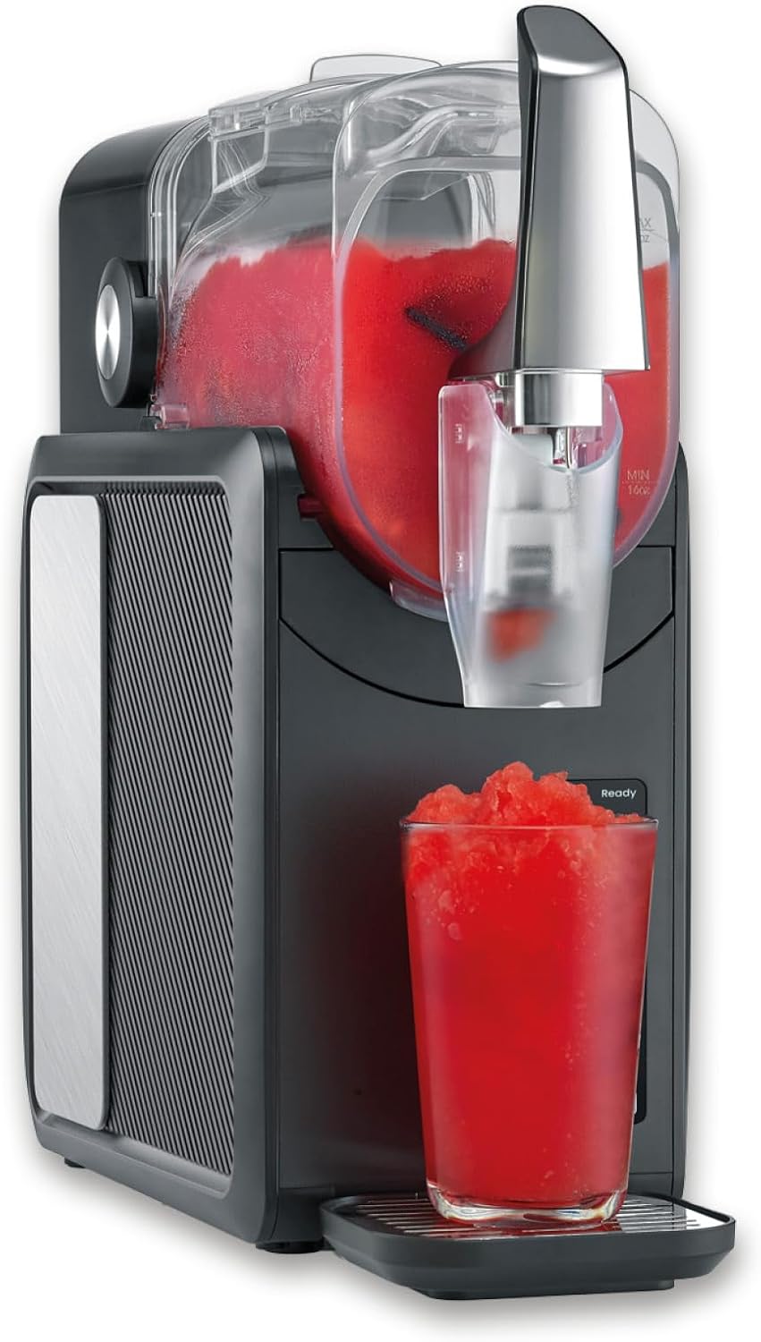 SEVERIN Mikrowelle, 2 L, Schwarz/Silber, Slush-Eis-Maschine für zu Hause, Eis-Cocktails, Frappé, Milchshakes, 15 min Technologie