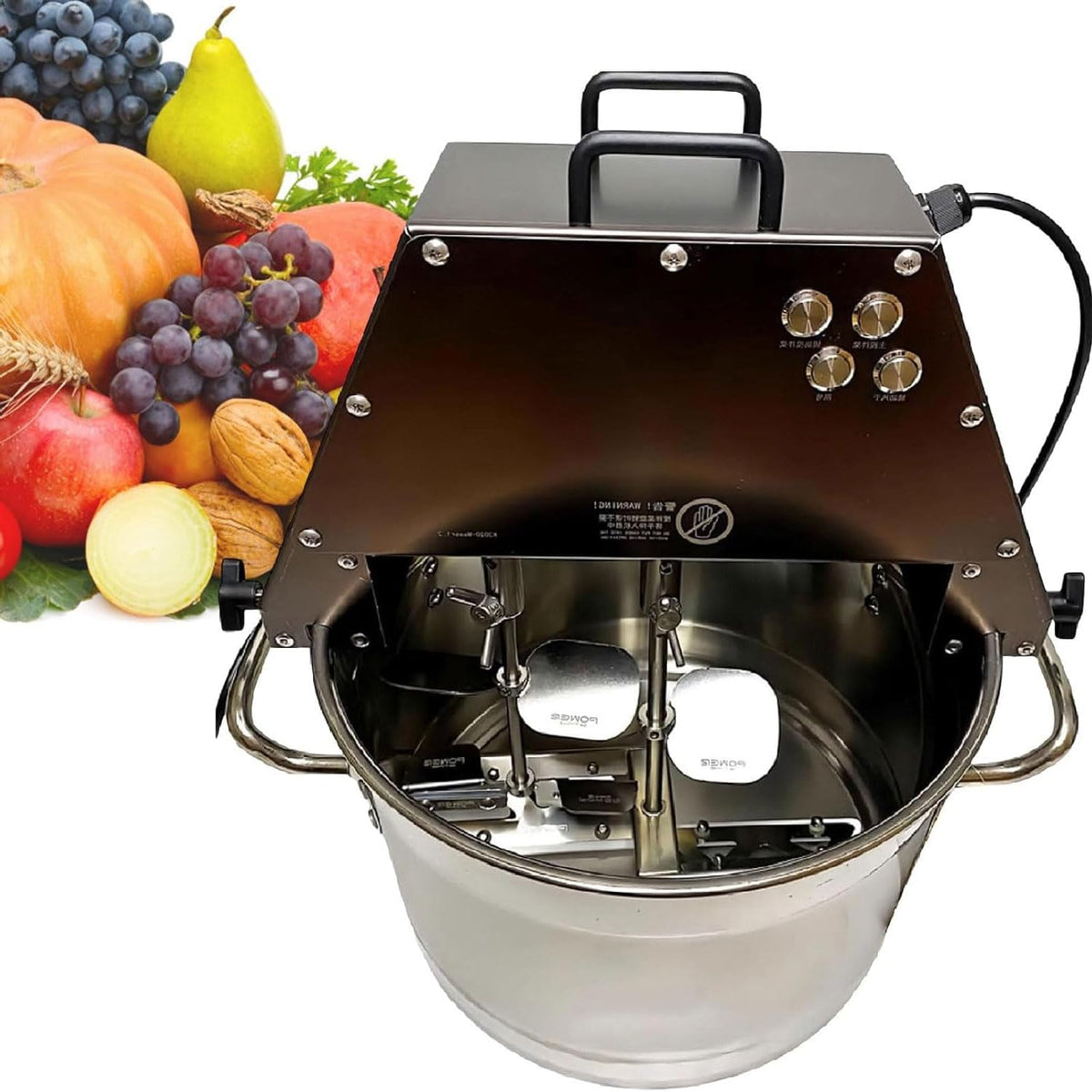 BDJSN Standmixer, 60 Watt, 62 Kg, Silber, 10-Liter-Gewerbe-Küchenmaschine, 60-W-Edelstahl- Mit Großer Einfüllöffnung