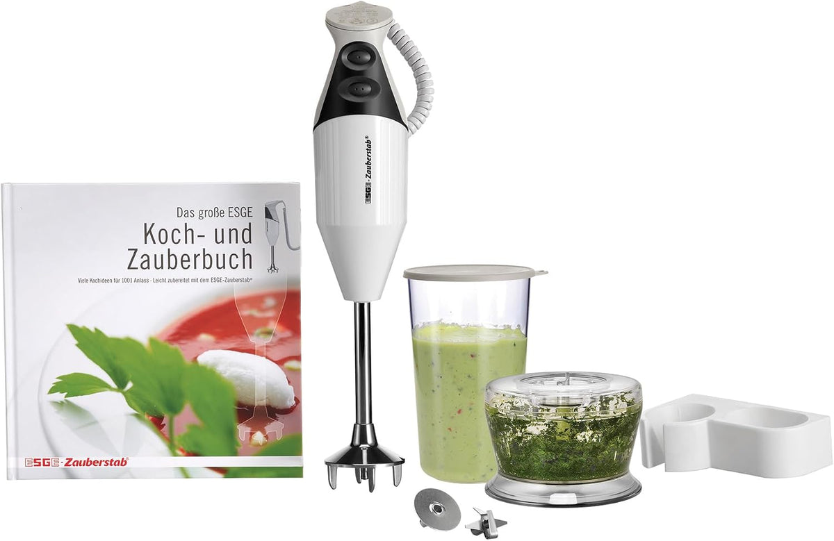 ESGE Zauberstab Stabmixer, 160 W, Schwarz, M 160 G Gourmet 90610, Pürierstab, 2 Stufen bis 15.000 U/Min, ergonomischer Griff