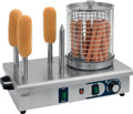 Saro Buffetschrank, 0,65 kW, 410 mm, Silber, Hot-Dog-Maker, Mit Glaszylinder & 4 Toaststangen, Edelstahl, Thermostat 0