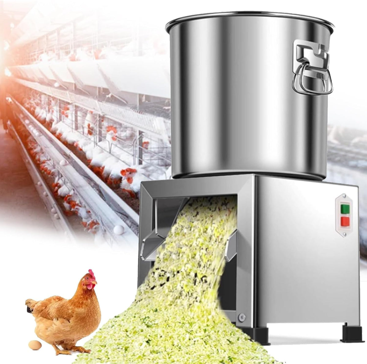 ZyKnaurral Tröge & Automaten, 1000/1200/1500/1800 W, 1500 W, Edelstahl 304 (dick)., Silber