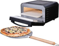 Cucina di Modena Pizzaofen, 1.700 W, Schwarz/Silber, Pizza-Backstationen: Elektrischer mit Pizzastein, 400 °C, Pizzaschieber (Pizzabackofen elektrisch