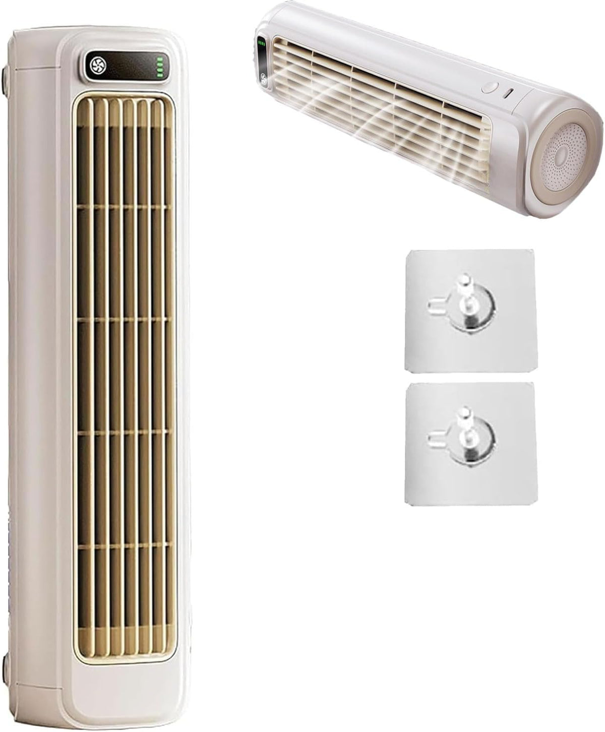 Mobiles Klimagerät, Weiß, Tragbarer Luftkühler-Ventilator, 3-Gang-Mini-Tower mit USB-Aufladung, leises blattloses Design für Büro