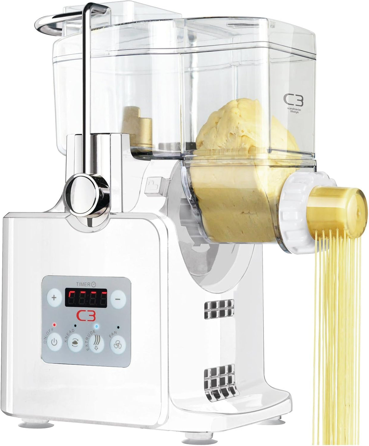C3 Manuelle Nudelmaschinen, Weiß, Basta Pasta elektrische Nudelmaschine, Kunststoff