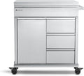BURNHARD Gasgrill, Silber, ® Grill Beistellwagen mit Edelstahl-Arbeitsfläche, Grilltisch