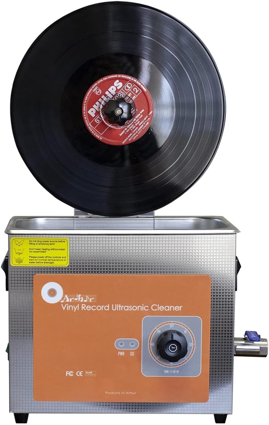 Ultraschallreiniger Waschmaschine, 4 L, Weiß, Ultraschall-Schallplattenreiniger, Ultraschall-Disc- mit 1-60-Minuten-Timer