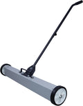 QCUNMAG Kehrer, 76,2 cm, 20,4 kg, Grau, Rollende magnetische Kehrmaschine mit Rädern, Kapazität, verstellbarer Griff und Bodenmagnet-Abstandshöhe