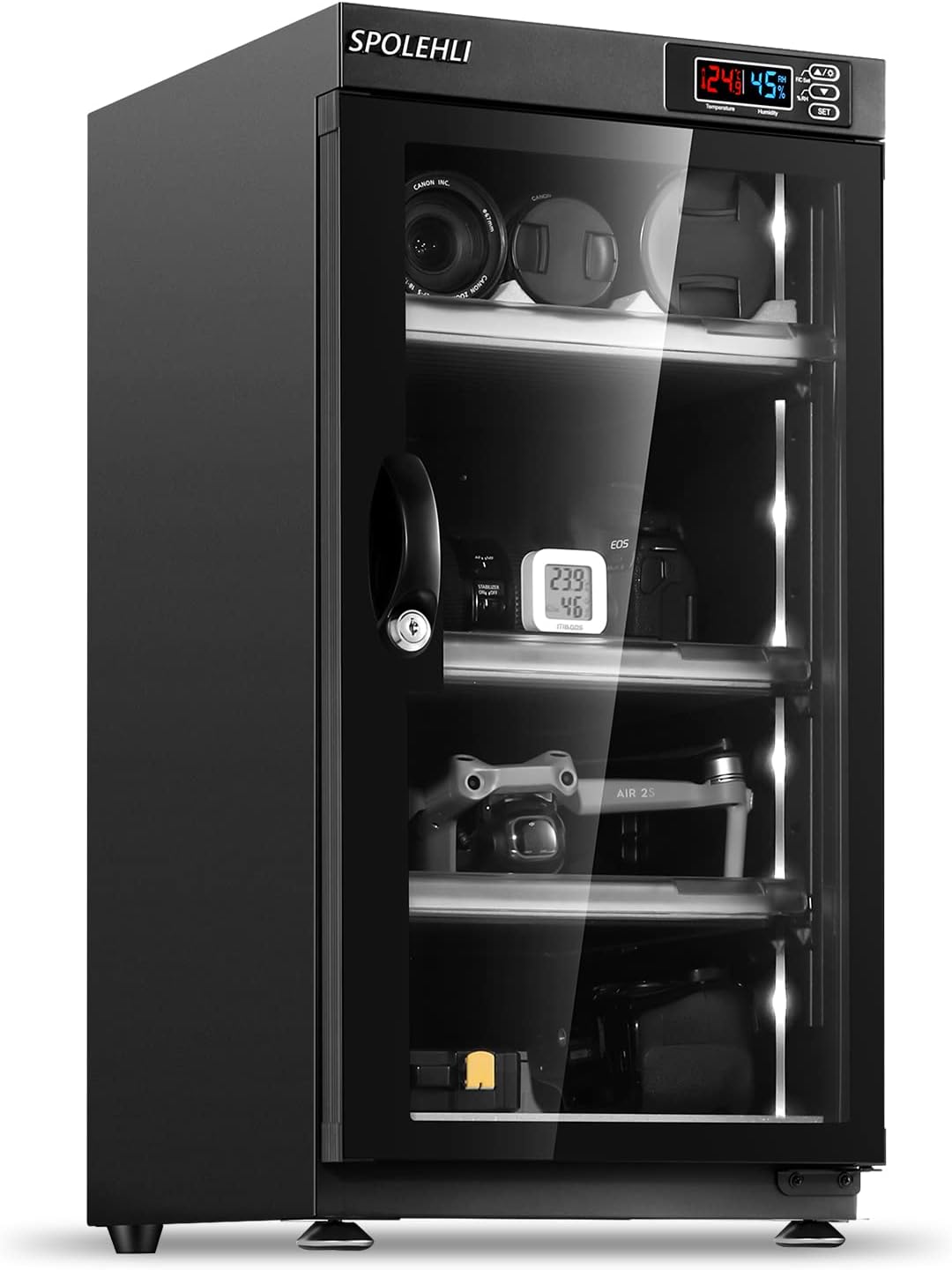 Spolehli Luftentfeuchter, 55 L, Weiß, Trockenschrank Kamera Digital Control Elektronische