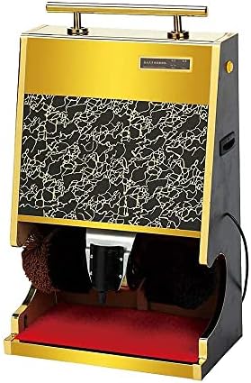 YANYUESHOP Schuhputzsets, 51 x 49 x 32 cm, Edelstahlplatte, Grau, Doppelmotor, Sohlenreinigung