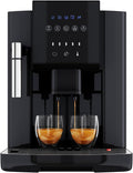 Profi Cook Kaffeevollautomat, Schwarz/Silber, ® mit Milchaufschäumdüse für Cappuccino