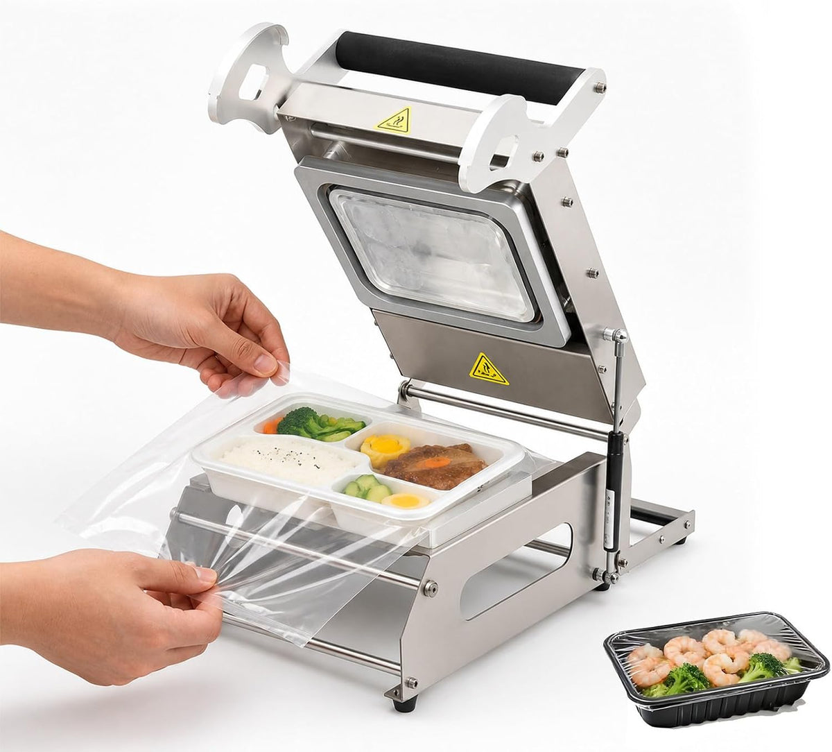 AETEREOS Kompressor, 650 W, 140 mm, 650 W, Edelstahlgehäuse + Formen aus reinem Aluminium, Silber