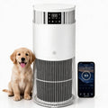 GarveeHome Dunstabzugshaube, 490 M, 24 dB, Weiß, Luftreiniger Mit 4-in-1 HEPA Filter, CADR ³/h Für Bis Zu 50㎡, 10 Stufen Inkl. Auto-Modus