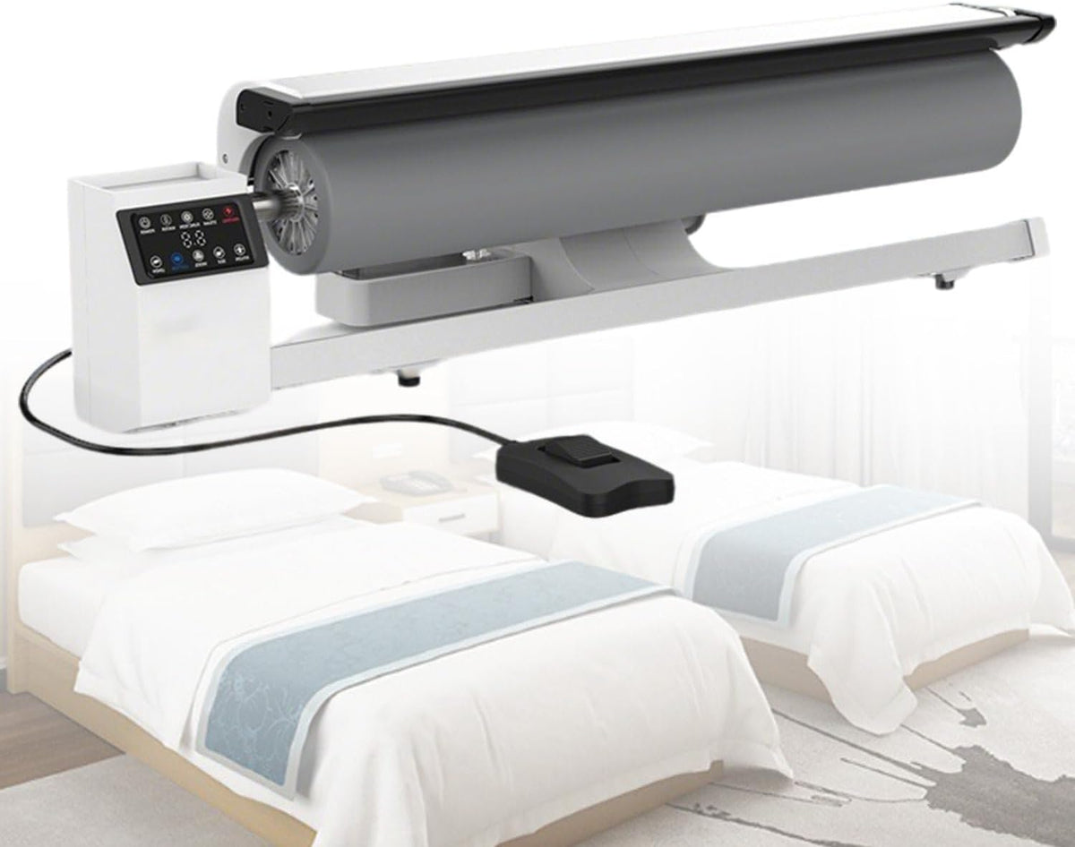 Rotationsdampfpresse Bügelpressen, Grau, Maschine mit LED-Touchscreen, Dauerdampf für den privaten und gewerblichen Gebrauch