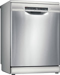 Bosch Geschirrspüler, 60 cm, Silber, Serie 4, freistehend, Silver Inox, SMS4EMI06E