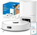 Tapo Saugroboter, Weiß, RV30 Max Plus mit Wischfunktion und automatischer, 5300Pa Ultra Starke Saugkraft, LiDAR+IMU Dual-Navigation