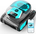 BRINBO Poolroboter, 200 m, Schwarz, (2026 Upgrade) Pleco Pro Akku Wand und Boden, Wasserlinie, 210 Min. Betriebszeit