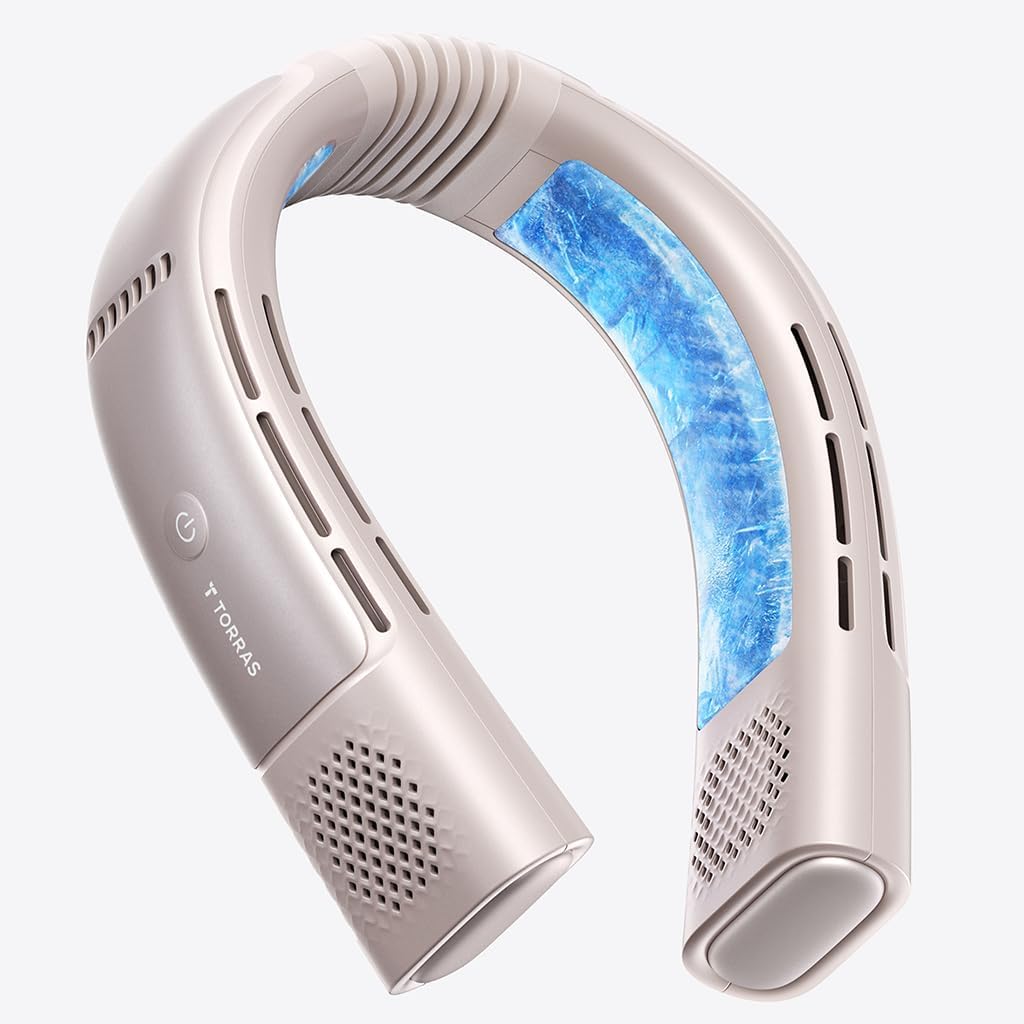 TORRAS Mobiles Klimagerät, Weiß, Coolify 2026 Nackenklimaanlage 2S PRO, Ice-Feel Halbleiter Kühlung Nackenkühler & Persönliche