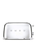 Smeg Toaster, 1500 W, Schwarz, 2x4 TSF02SSEU -, 2 Schlitze für 4 Scheiben, 6 Vergoldungsniveaus, Heizfunktion, Abtau- und Bagel- Funktion