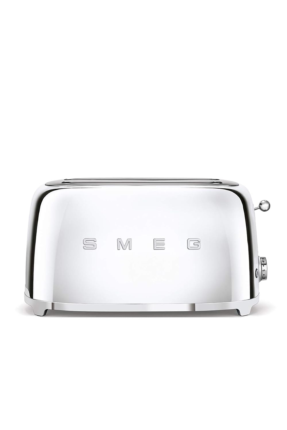 Smeg Toaster, 1500 W, Schwarz, 2x4 TSF02SSEU -, 2 Schlitze für 4 Scheiben, 6 Vergoldungsniveaus, Heizfunktion, Abtau- und Bagel- Funktion