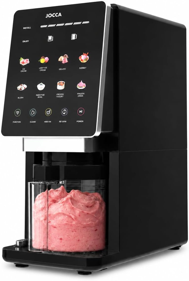 Jocca Eismaschine, 1,95 l, Schwarz, Multifunktionale Eis-/ mit 11 Programmen, Reinigungsfunktion, schnelle Verarbeitung