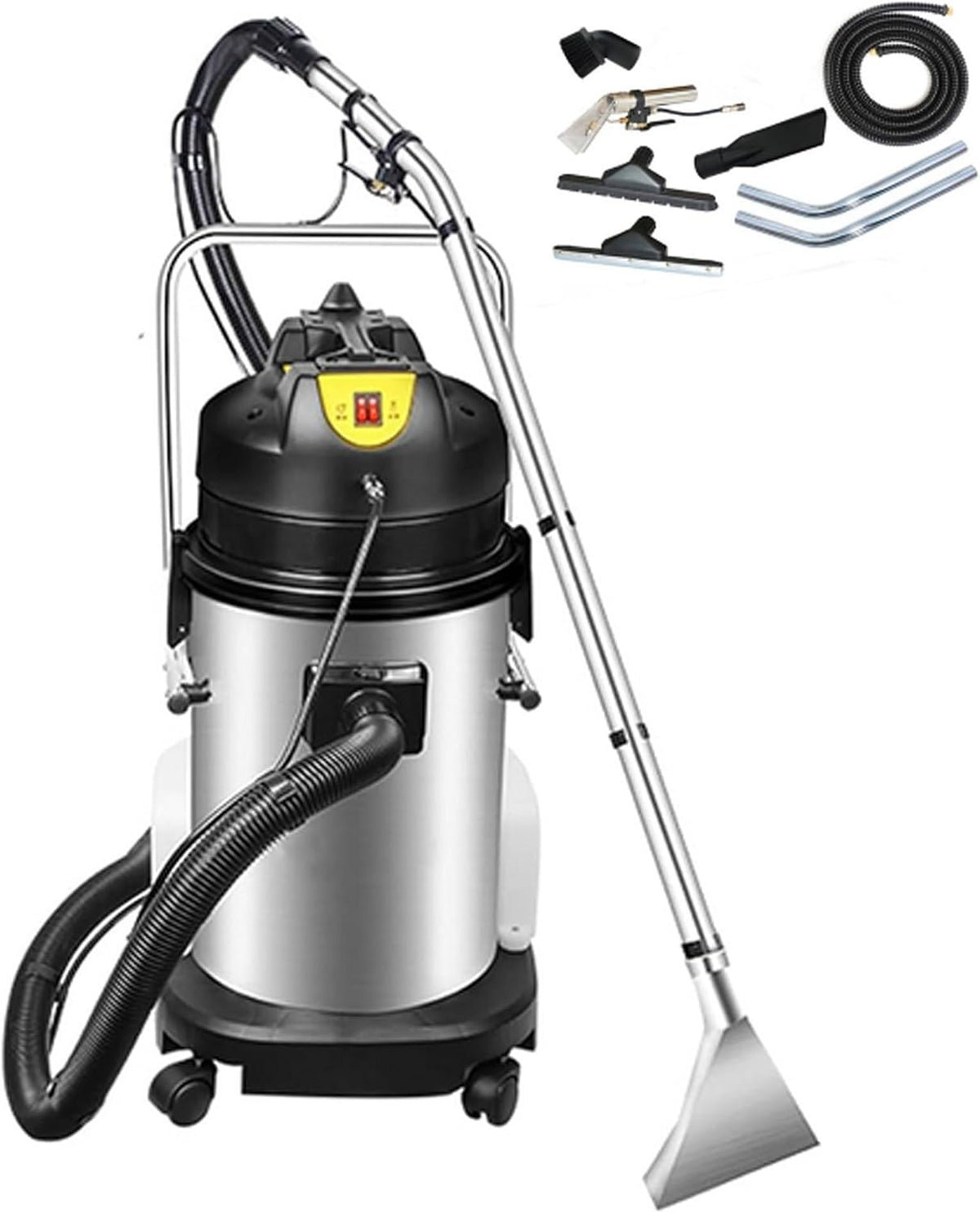 Sofa Sunseota, 40 L, Edelstahl, Schwarz, Professionelles gewerbliches Teppichreinigungsgerät, 3-in-1-Handgerät