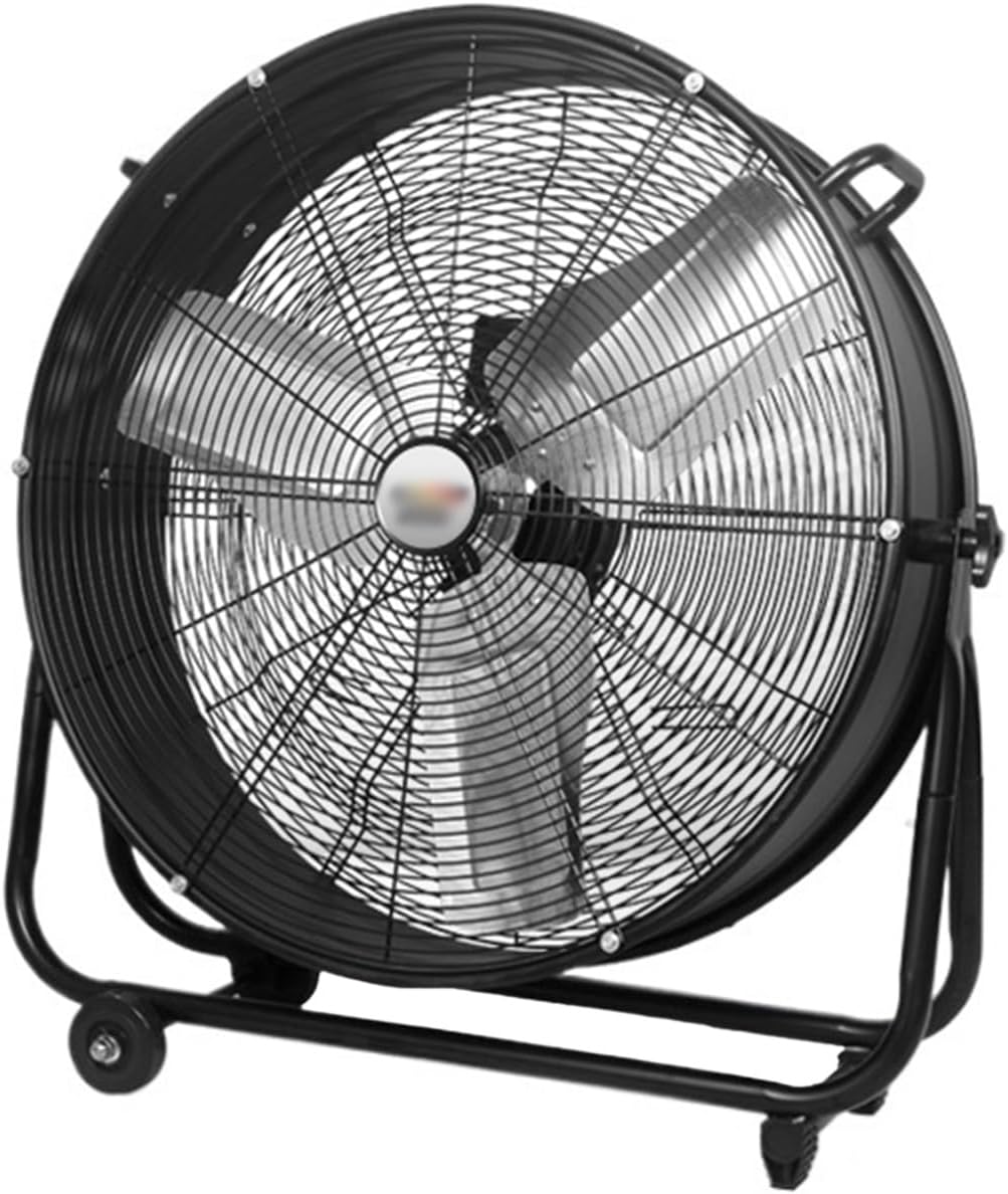 Industrieller Standventilatoren, 24 Zoll, 61 cm, Weiß, Hochleistungs-Elektroventilator für den gewerblichen