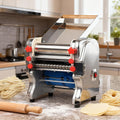 Glowdora Nudelmaschinen, 550 W, Edelstahl, Schwarz, Gewerbliche Nudelmaschine Mit Elektrischer Teigwalze Und, Einstellbare Dicke Für Fettuccine