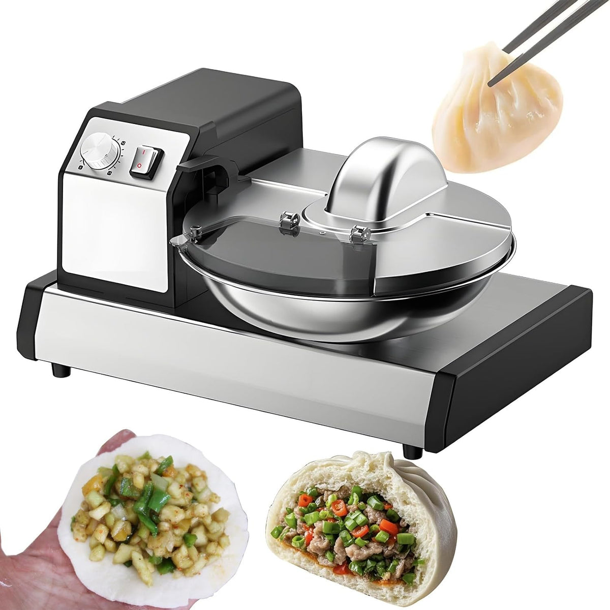 QFGain Küchenmaschinen, Rührgeräte & Mixer, Schwarz, Hochleistungs-KüChenmaschine FüR Den Gewerblichen Gebrauch