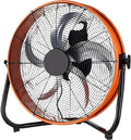 Industrieller Bodengebläse, 250 W, Weiß, Trommelventilator, Hochgeschwindigkeits-Bodenventilator, robuster Metall-Luftzirkulator