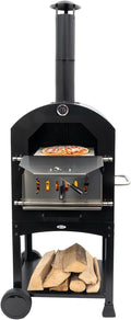 HEAT Outdoor Living Pizzaofen, 50x36x161 cm, Braun, Ovnhus - Gartenofen für Pizza - Außenofen für Holz