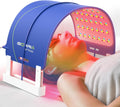 IBORRIA Infrarottherapie, 48 W, Blau, AuraCure LED Rotlichttherapie Panel für Gesicht & Körper, 490 Hochleistungs-LEDs