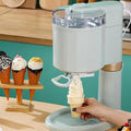 Automatische Eismaschine, Grau, Soft-Serve-, kompakte DIY-Dessertmaschine für den Heimgebrauch, macht köstliche gefrorene Leckereien aus Früchten