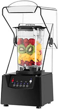 JKJZSALJ Standmixer, Schwarz, Gewerblicher, Leiser Betrieb Dank Schallschutzhaube, Hochgeschwindigkeitsmesser Für Smoothies