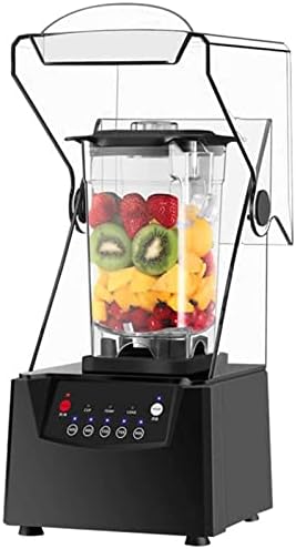 JKJZSALJ Standmixer, Schwarz, Gewerblicher, Leiser Betrieb Dank Schallschutzhaube, Hochgeschwindigkeitsmesser Für Smoothies