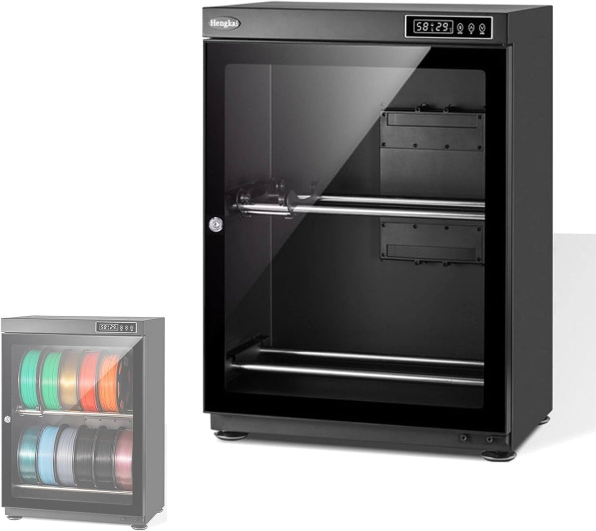 GAYAYAS Verdampfungs- & Trocknungsausrüstung, 4 mm, 70 L, Transparent, Feuchtigkeitsbeständiger Schrank für Verbrauchsmaterialien