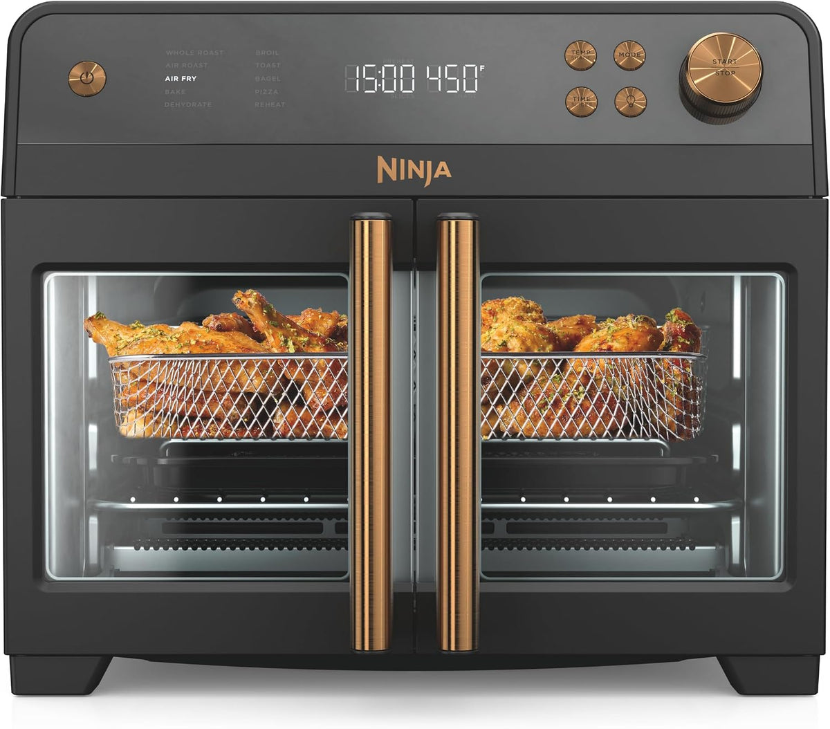 Ninja Heißluftfritteuse, Schwarz, French Door Premier Air Fry Oven
