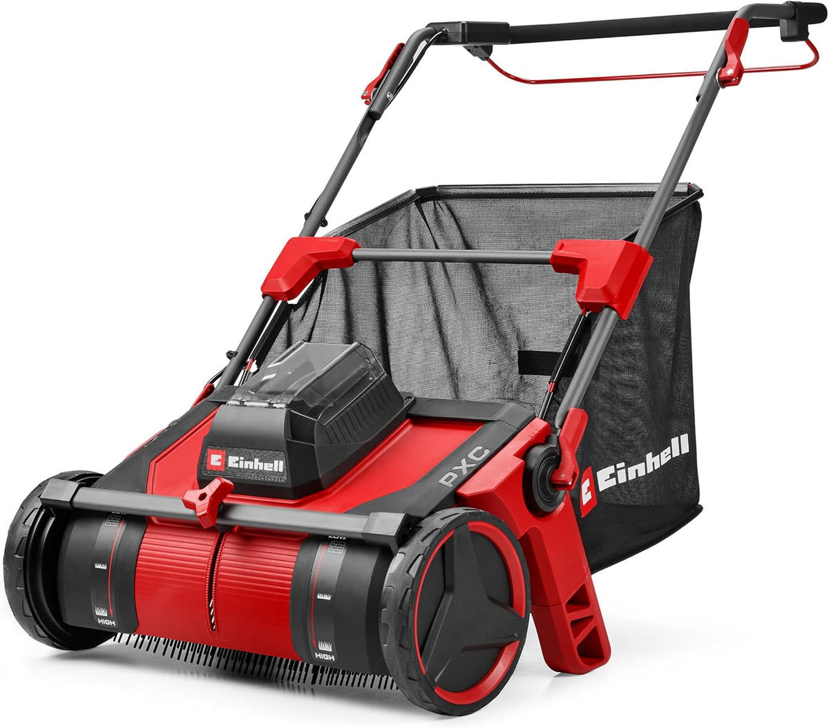 Einhell Laubsauger, Schwarz, Akku-Laub- und Rasensammler GE-GC 18/55 Li E-Solo
