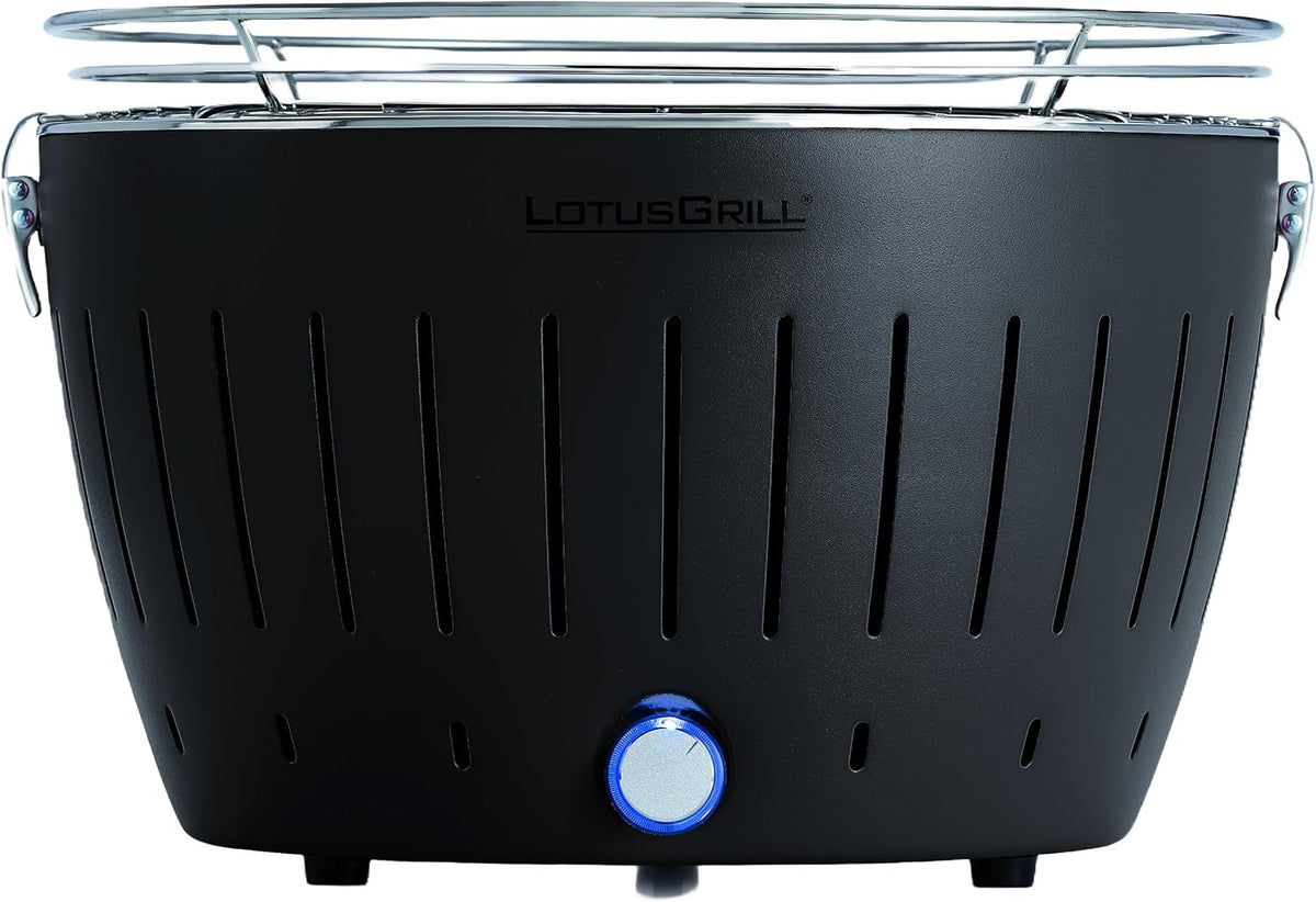 LotusGrill Holzkohlegrill, Braun, Classic Anthrazitgrau G340 der raucharme /Tischgrill