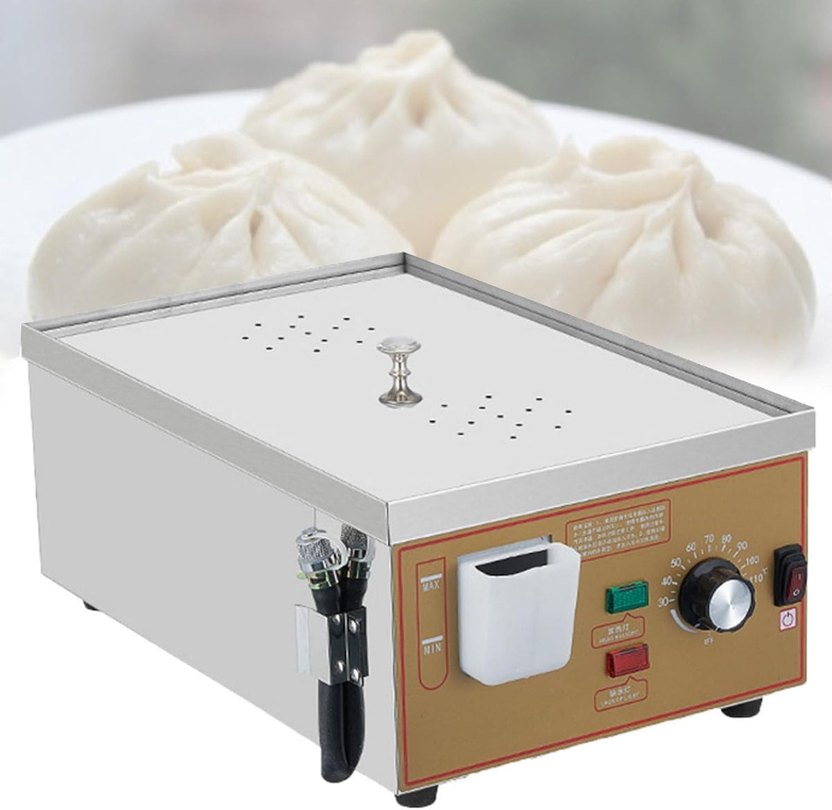 Generisch Buffetschrank, Edelstahl, Silber, Dampfgarer für Frühstückslokale, elektrischer Dim-Sum-Dampfgarer für den gewerblichen Einsatz