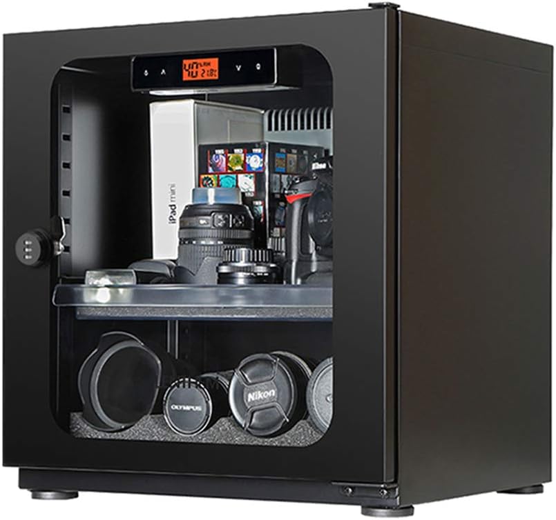 Spolehli Luftentfeuchter, 56 L, Schwarz, Trockenschrank Kamera Digital gesteuerter Kamera, elektronische Ausrüstung