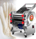 HaiZethonic Manuelle Nudelmaschinen, 550 W, Edelstahl, Silber/Rot, Nudelmaschine Aus Edelstahl, Einstellbare Dicke