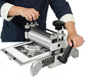 GZGHRZQS Druckpressen, 31 x 17 cm, Braun, Manuelle Ätzdruckpresse, Tragbare Druckpresse & Flachpresse, für Hochdruck und Tiefdruck auf Papier